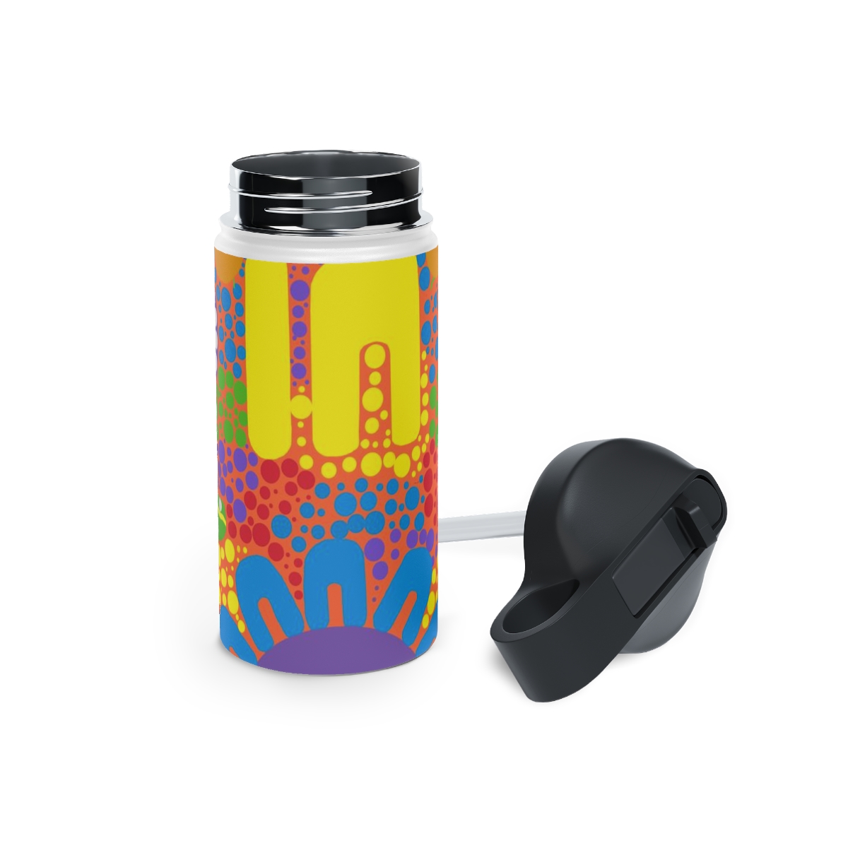 Stainless Steel Water Bottle Standard Lid Baru Maranga Culture