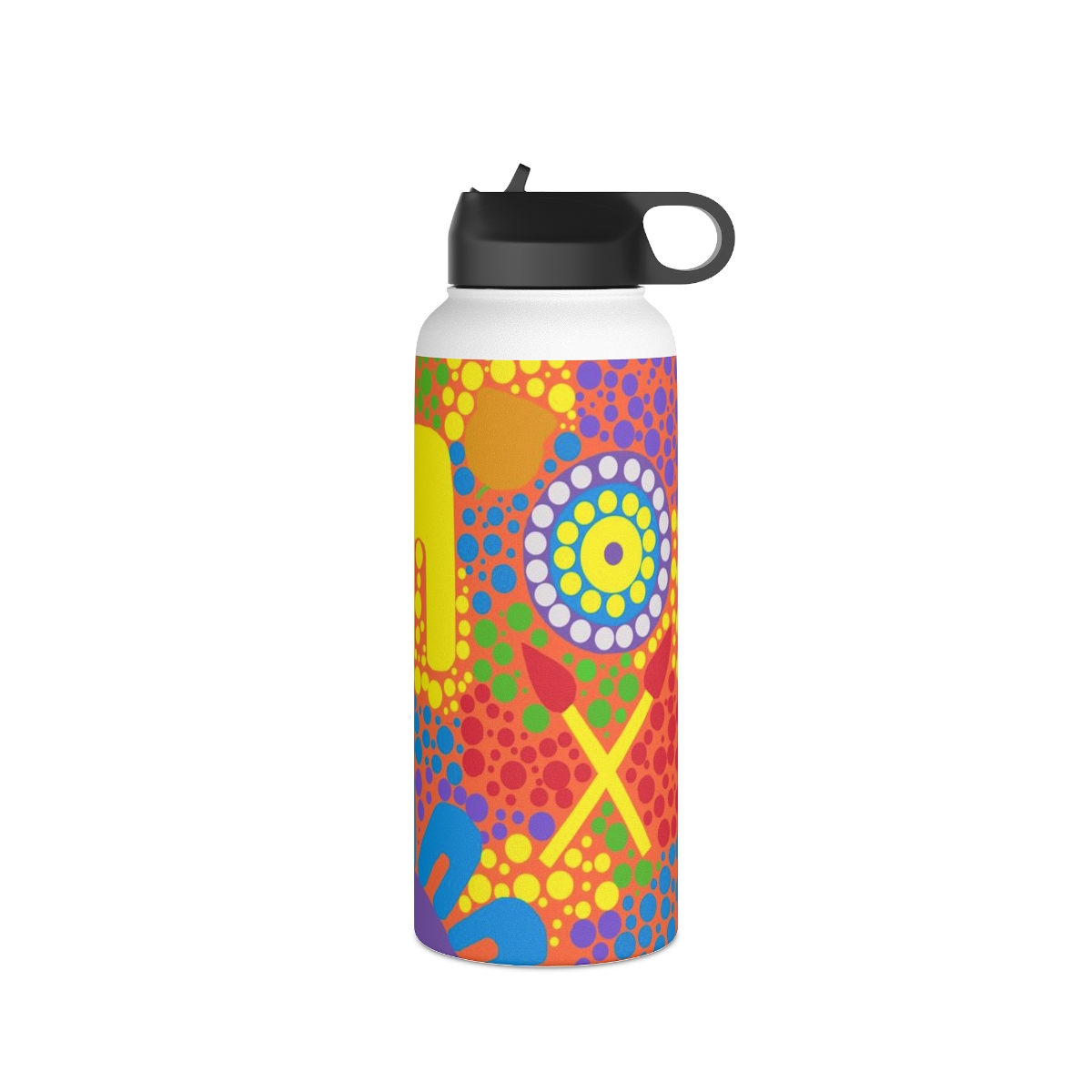 Stainless Steel Water Bottle Standard Lid Baru Maranga Culture